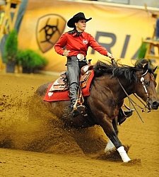 Shawna Sapergia and This Chics on Top WEG 2010 Reining