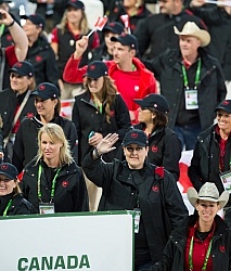 Team Canada in the Opening Ceremonies WEG 2014 Normandy