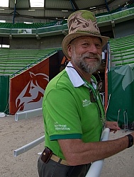 Pedro, infamous ring master at WEG 2014 Normandy