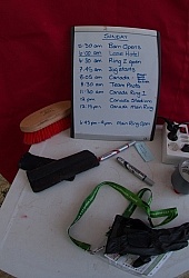 Canadian Barn Schedule warm up day WEG 2014 Normandy, France