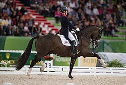Charlotte Dujardn of GBR  and Valegro first in Team Grand Prix W