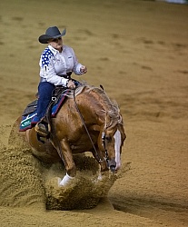 Mandy McCutcheon and Yellow Jersey Bronze Ind Reining WEG 2014 N