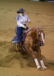 Mandy McCutcheon and Yellow Jersey Bronze Ind Reining WEG 2014 N