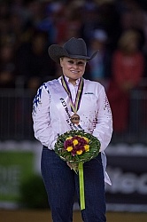 Mandy McCutcheon Bronze Ind Reining WEG 2014 Normandy, France