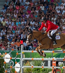Yann Candele and Showgirl WEG 2014 Normandy, France