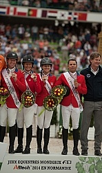 U.S. Show Jumping Team Bronze Medal winners WEG 2014 Normandy, F US Team Bronze Medal