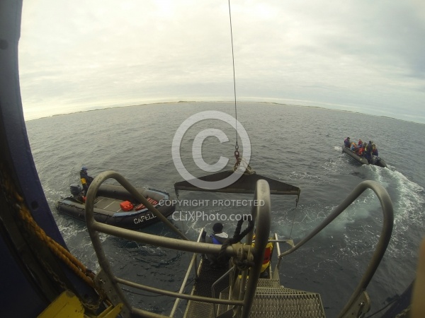 Zodiacs from Ship to Sable Island