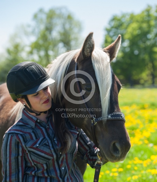 Rocky Mountain Horse with Owner, Bonnie View Farms Tribute Kidd