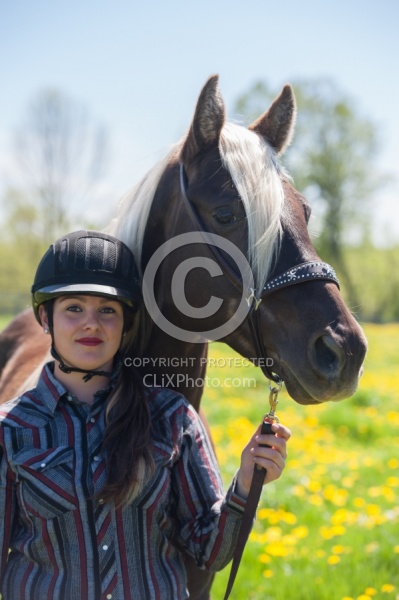 Rocky Mountain Horse with Owner, Bonnie View Farms Tribute Kidd