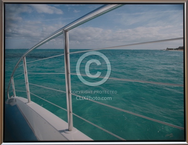 Port Side 28 x 36.5 Canvas Wrap Silver Frame LE to 40   850.00