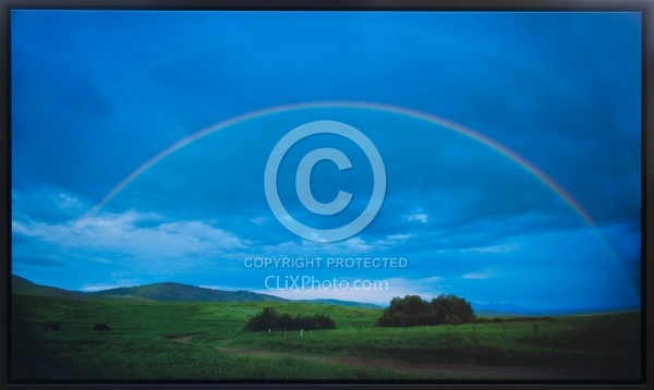 Road to the Rainbow 21.5 x 36.5 Canvas Wrap Black Frame LE to 40  850.00