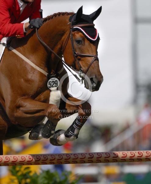 Chris Pratt Riding Rivendell  Westphalen Gelding at WEG 2006 A Protective Boots