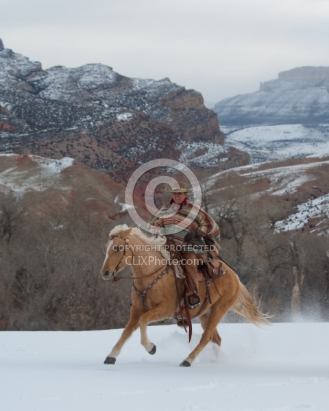 Winter Riding Western Vertical