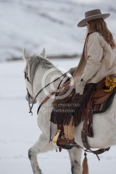 Winter Riding Western Vertical