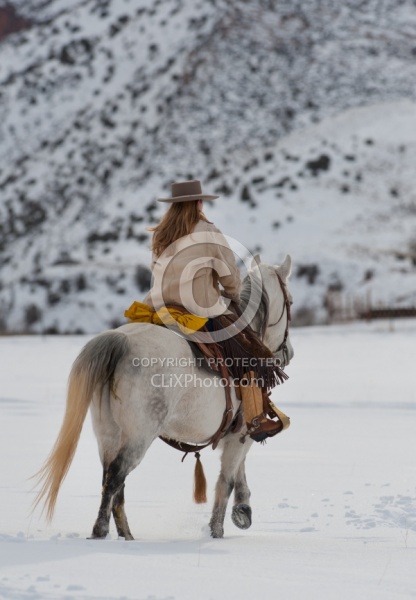 Winter Riding Western Vertical