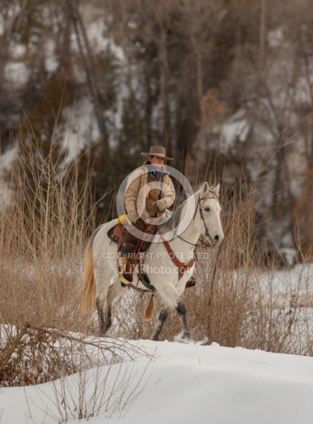 Winter Riding Western Vertical