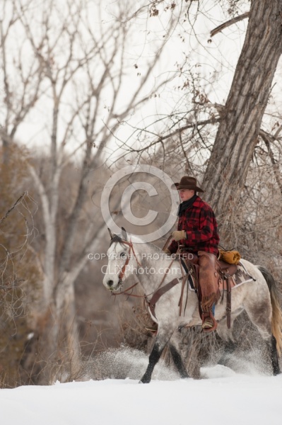 Winter Riding Western Vertical