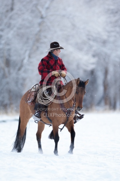 Winter Riding Western Vertical