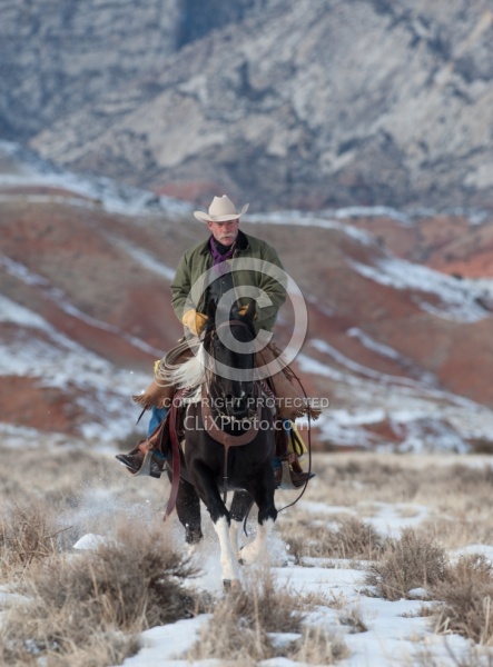 Winter Riding Western Vertical