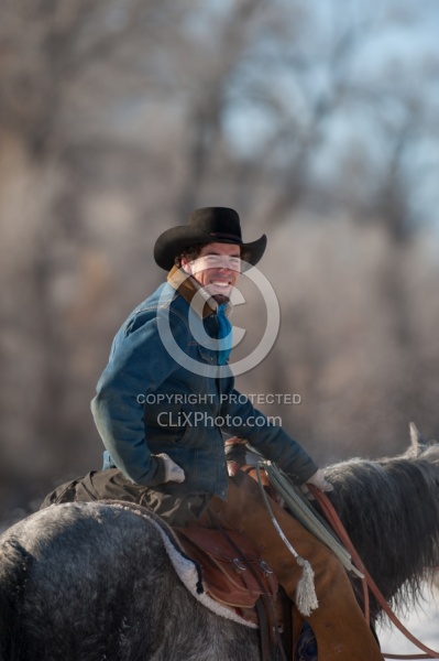 Winter Riding Western Vertical