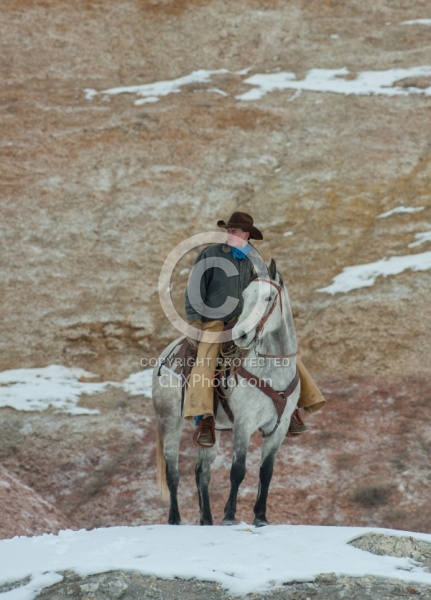 Winter Riding Western Vertical