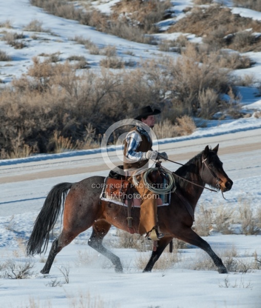 Winter Riding Western Vertical