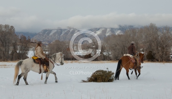 Winter Western Christmas Winter Christmas Holiday Theme