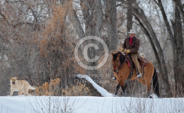 Winter Riding Western Horizontal