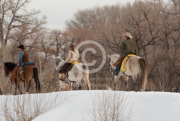Winter Riding Western Horizontal