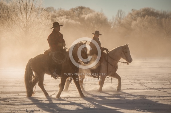 Winter Riding Western Horizontal