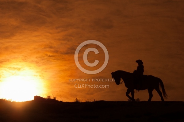 Winter Western Silhouette