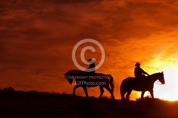 Winter Western Silhouette