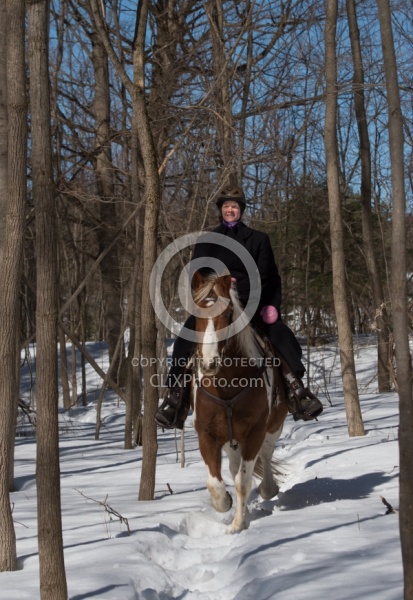 Winter Trail Riding Vertical