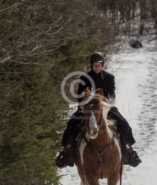 Winter Trail Riding Vertical