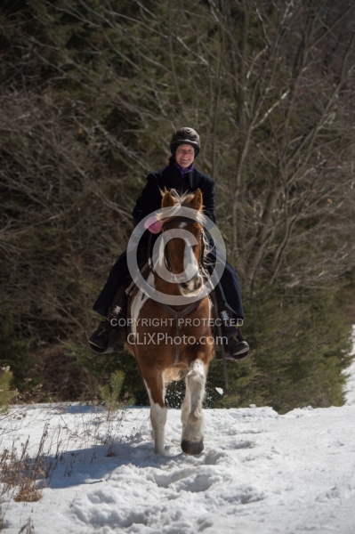 Winter Trail Riding Vertical
