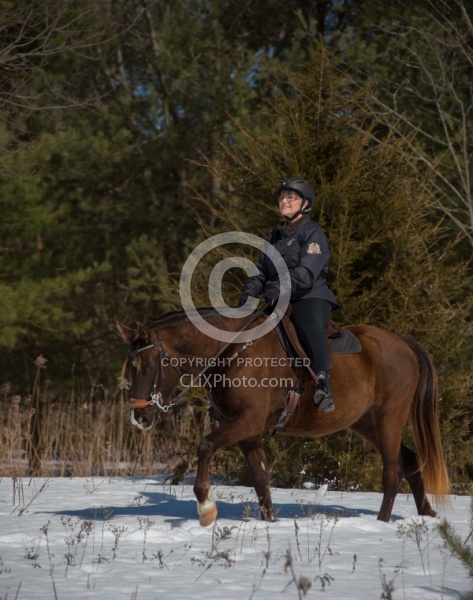 Winter Trail Riding Vertical