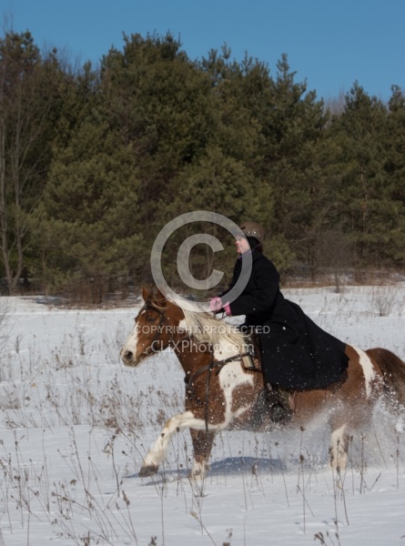 Winter Trail Riding Vertical