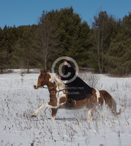 Winter Trail Riding Vertical