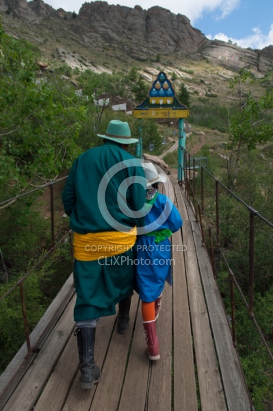 Crossing the Bridge at The Monstery