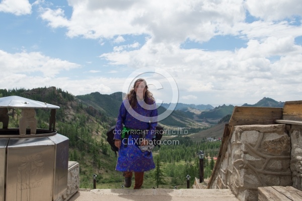 Shawn makes it to the top oif the Monastery