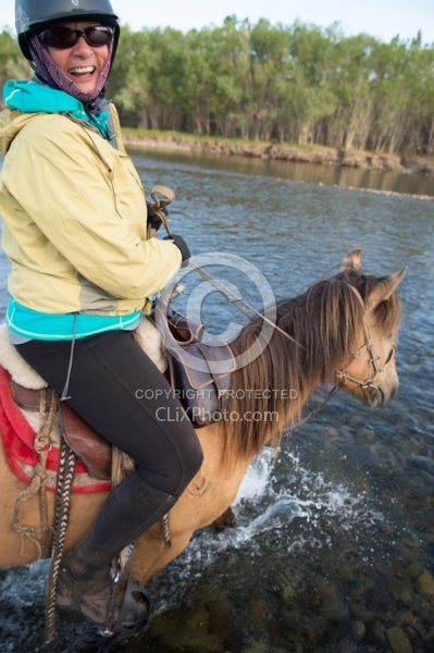 Julie Veloo Crossing the River