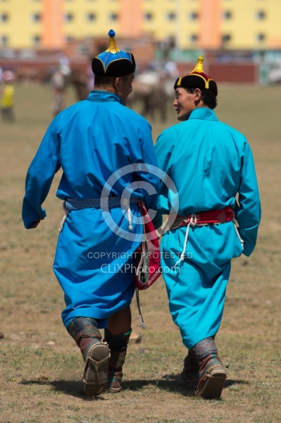 Wrestlers at the Nadaam Festival