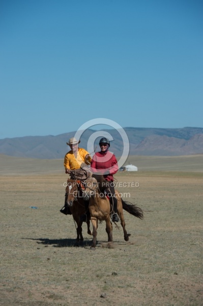 Baagi and JUlie having a Run