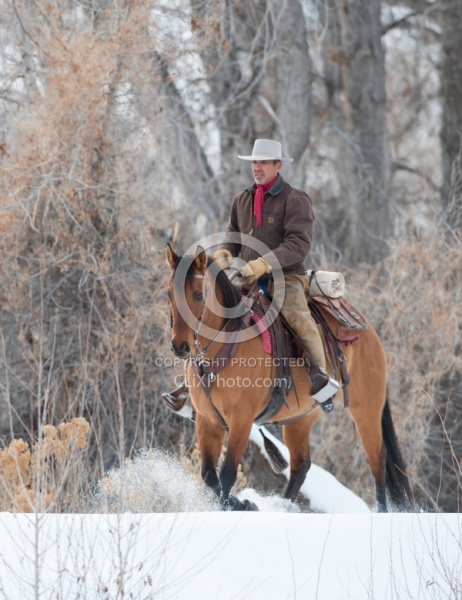 Winter Riding Western Vertical