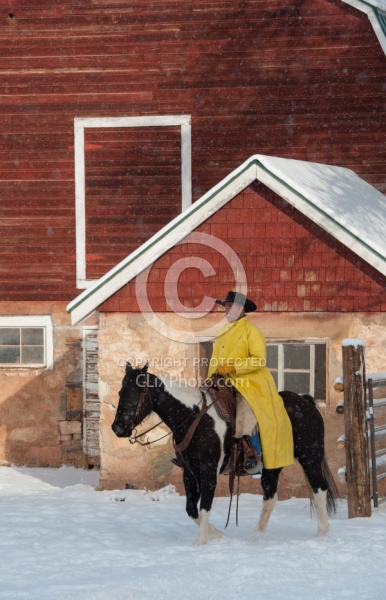 Winter Riding Western Vertical