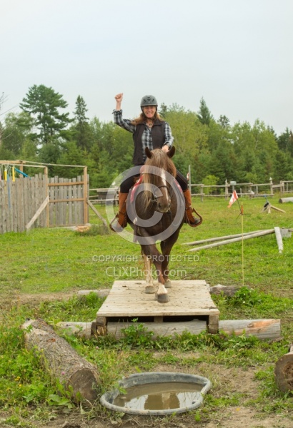 Shawn on Sabre Crossing the Bridge