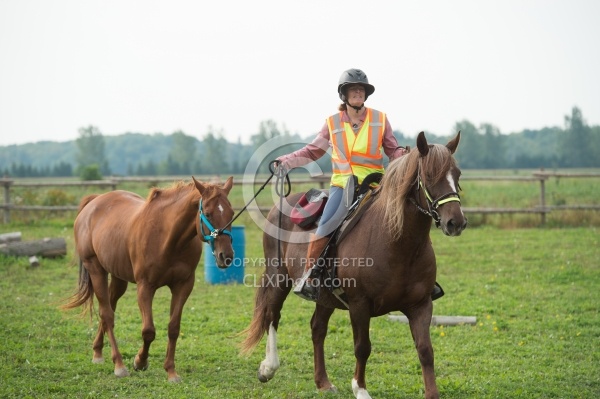 Shawn and Sabre Ponying at Horse Country Campgrounds