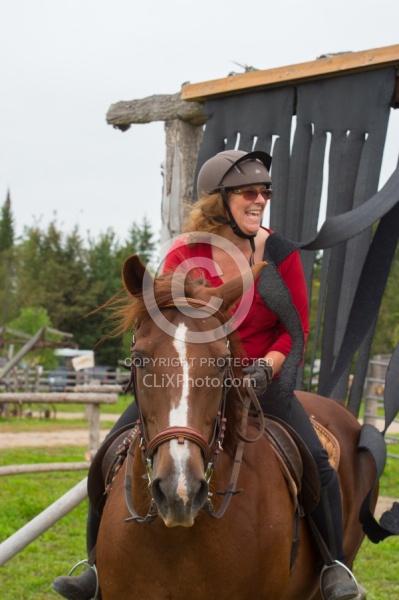 Cinette and Blaze Go Through the Car Wash at Horse Country Campg