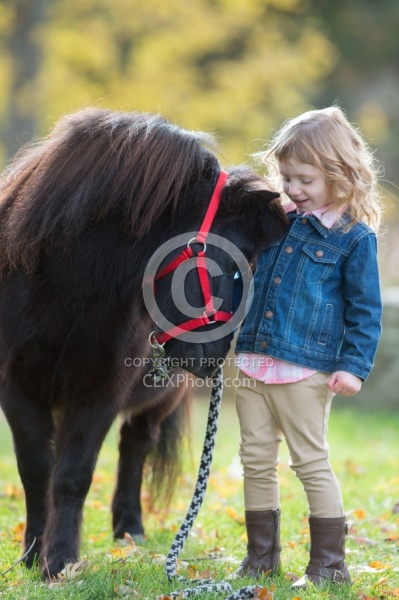 Girl with Miniature Horse