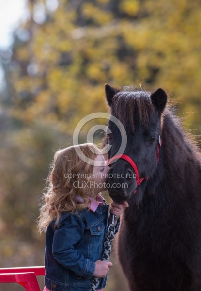 Girl with Miniature Horse